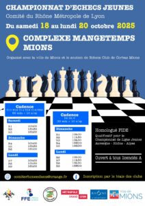Championnats du Comité Rhône et Métropole de Lyon Echecs Jeunes @ Complexe Mangetemps